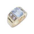 Premiere Series Women's Fashion Ring with Emerald Cut Center Stone